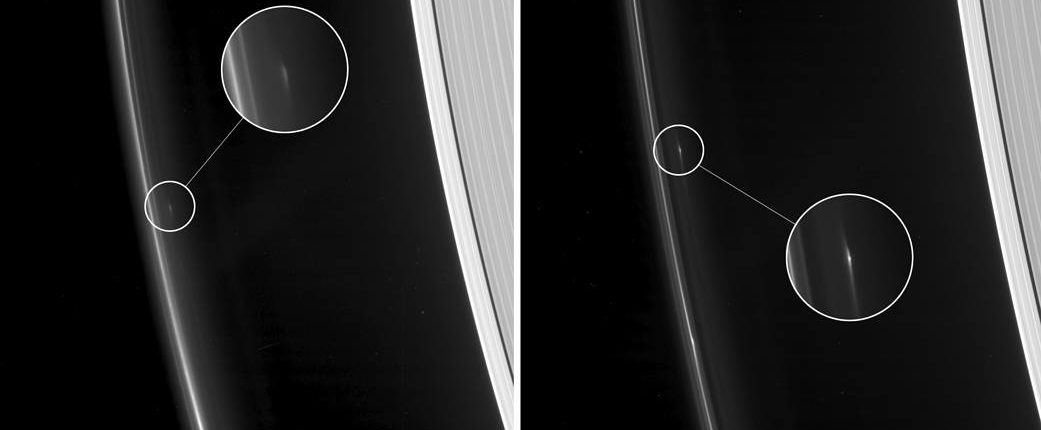 Tàu vũ trụ Cassini phát hiện các thiên thể không gian trong vành đai F của Sao Thổ 